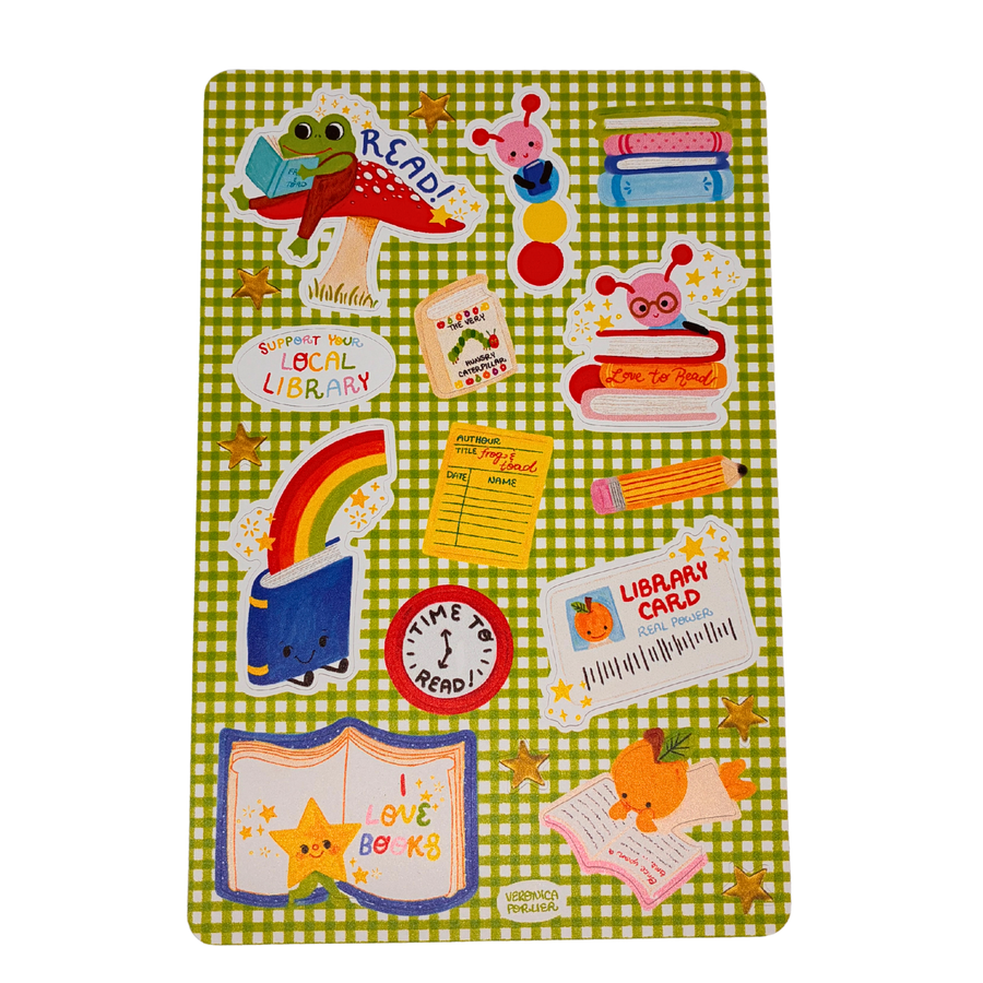 I Love To Read Sticker Sheet