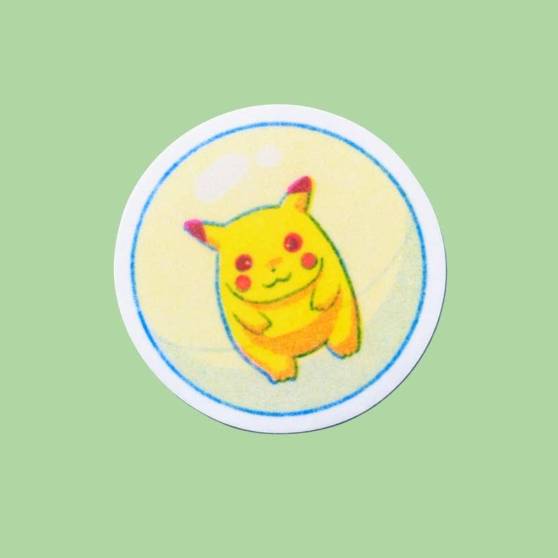 Free Him! Pikachu Bouncy Ball Sticker